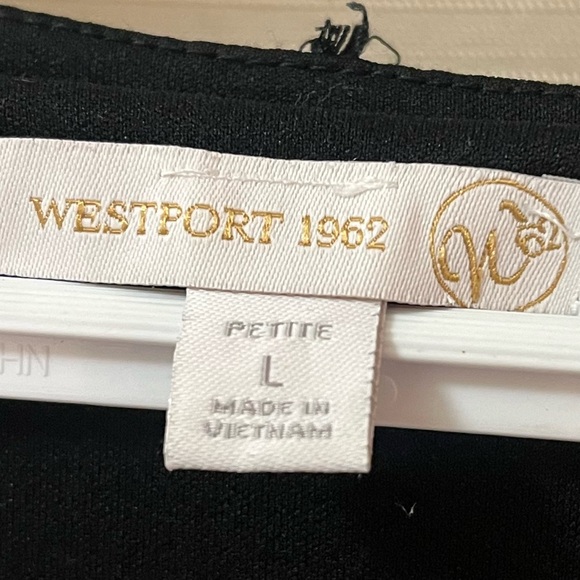 🔴 Westport Black and Grey Long Sleeve Dress Size Large Petite - Picture 6 of 8